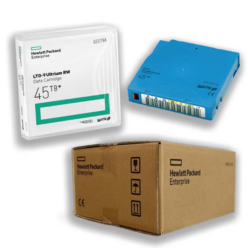 HPE LTO‑9 Ultrium 45TB RW Non Custom Labeled Data Cartridge پک 20 عددی دیتاکارتریج LTO9 اچ پی